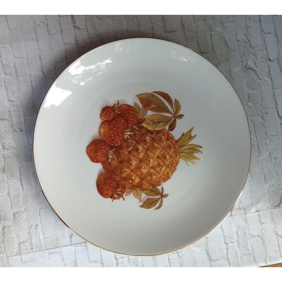 Vintage Bareuther Waldsassen Porcelain Dessert Plates Gold Trim - Picture 4 of 8